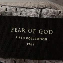 Fear of God Fifth Collection Grey Perforated Knit Oversized T Shirt S 