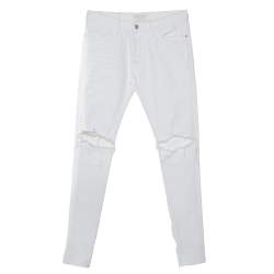 Fear of God Fourth Collection White Distressed Denim Selvedge