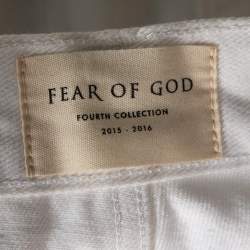 Fear of God Fourth Collection White Distressed Denim Selvedge Jeans M