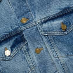 Fear Of God Fifth Collection Indigo Acid Wash Denim Trucker Jacket M