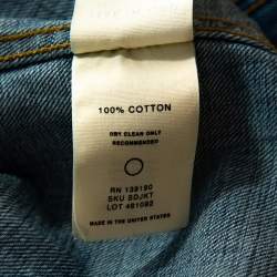 Fear Of God Fifth Collection Indigo Acid Wash Denim Trucker Jacket M