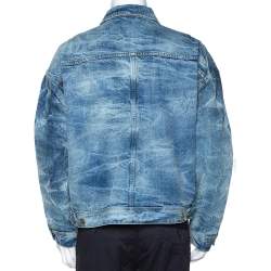 Fear Of God Fifth Collection Indigo Acid Wash Denim Trucker Jacket M