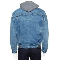 Fear Of God Fifth Collection Indigo Denim Hooded Trucker Jacket M