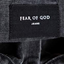 Fear Of God Black Acid Washed Denim Trucker Jacket M