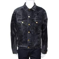 Fear Of God Black Acid Washed Denim Trucker Jacket M