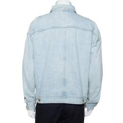 Fear Of God Fifth Collection Light Blue Denim Trucker Jacket M