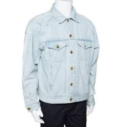 Fear Of God Fifth Collection Light Blue Denim Trucker Jacket M