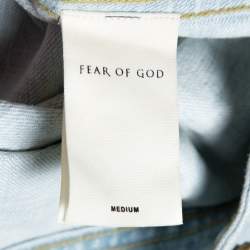 Fear Of God Fifth Collection Light Blue Denim Trucker Jacket M