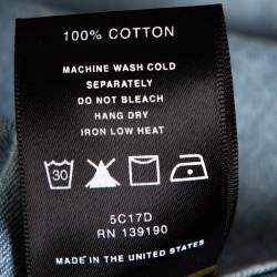 Fear Of God Indigo Light Wash Denim Long Sleeve Shirt S