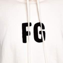 Fear Of God Sixth Collection Cream Cotton Appliqued Mock Neck Sweatshirt S