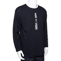 Fear Of God X Jay-Z Black Graphic Print Long Sleeve Merch T-Shirt L