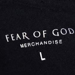 Fear Of God X Jay-Z Black Graphic Print Long Sleeve Merch T-Shirt L