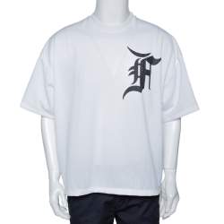 Fear of God Fifth Collection White Mesh Baseball T-Shirt S Fear of