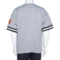 Fear of God Grey Mesh Baseball Jersey Oversized T-Shirt S