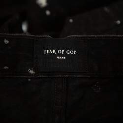 Fear of God Black Denim Zip Detail Painters Selvedge Jeans S
