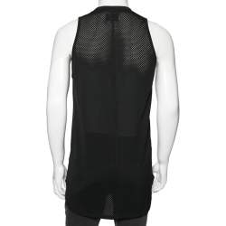 Fear of God Black Perforated Knit Sleeveless T-Shirt S