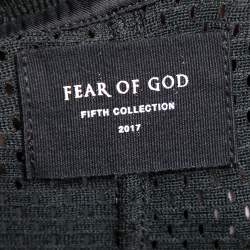 Fear of God Black Perforated Knit Sleeveless T-Shirt S