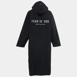 Fear of God Black Synthetic Hooded Rain Jacket L Fear of God | The