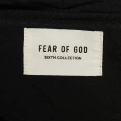 Fear of God Black Synthetic Hooded Rain Jacket L