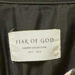 Fear of God Yellow Tartan Wool Button Front Cutoff Shirt XXL