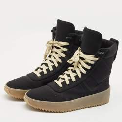 Fear of God Black Neoprene Jungle High Top Sneakers Size 41