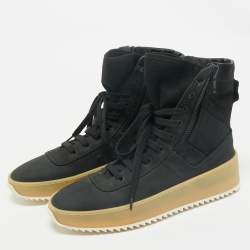 Fear of God Black Canvas and Nubuck Leather Jungle High Top Sneakers Size 41