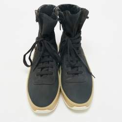 Fear of God Black Canvas and Nubuck Leather Jungle High Top Sneakers Size 41