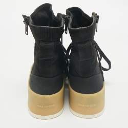 Fear of God Black Canvas and Nubuck Leather Jungle High Top Sneakers Size 41