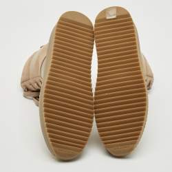 Fear of God Beige Nubuck Leather and Canvas Military Sneakers Size 41