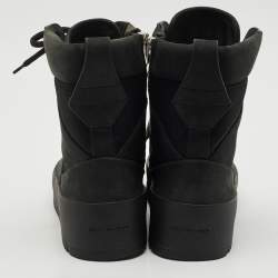Fear of God Black Nubuck Leather and Canvas Military Sneakers Size 41