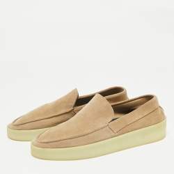 Pre Owned Fear of God Beige Suede Slip On Loafers Size 41