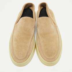 Pre Owned Fear of God Beige Suede Slip On Loafers Size 41