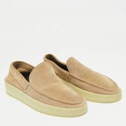 Pre Owned Fear of God Beige Suede Slip On Loafers Size 41