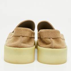 Pre Owned Fear of God Beige Suede Slip On Loafers Size 41