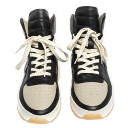 Fear Of God White/Black Leather Basketball High Top Sneakers Size 41