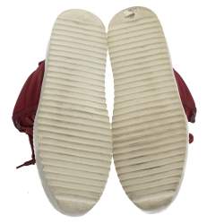 Fear Of God Burgundy Canvas Jungle High Top Sneakers Size 41