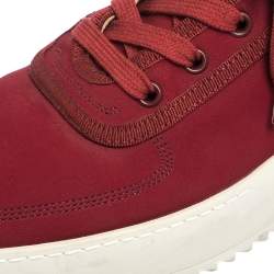 Fear Of God Burgundy Canvas Jungle High Top Sneakers Size 41