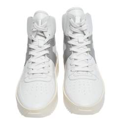 Fear Of God White/Grey Leather Basketball High Top Sneakers Size 41