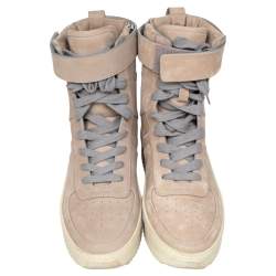 Fear Of God Beige/Grey Suede Military High Top Sneakers Size 40