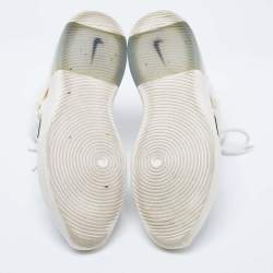 Nike Air X Fear Of God White/Grey Leather And Mesh Basketball High Top Sneakers Size 41