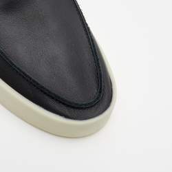 Fear of God Black Leather Slip On Sneakers Size 44
