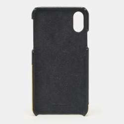  Fendi Black/Yellow Leather iPhone X Cover