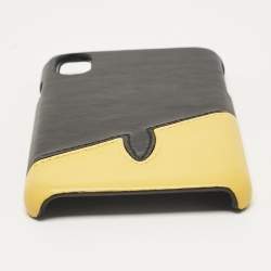  Fendi Black/Yellow Leather iPhone X Cover