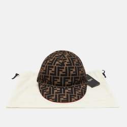 Fendi Brown Zucca Pattern Canvas Baseball Cap 