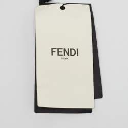 Fendi Black Zucca Coated Canvas and Leather FF Reversible Buckle Belt