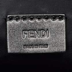 Pre Owned Fendi White Leather Travel Toiletry Case