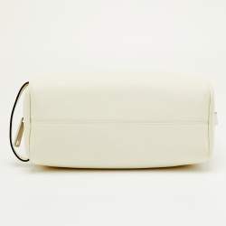 Pre Owned Fendi White Leather Travel Toiletry Case