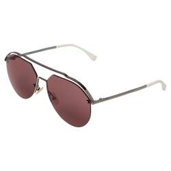 Fendi Silver Tone/Brown FF M0031/S Aviator Sunglasses