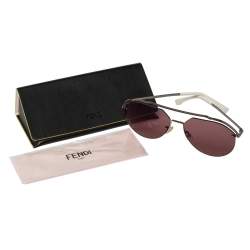 Fendi Silver Tone/Brown FF M0031/S Aviator Sunglasses