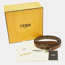Fendi Tobacco Zucca Coated Canvas and Leather Dog Leash
